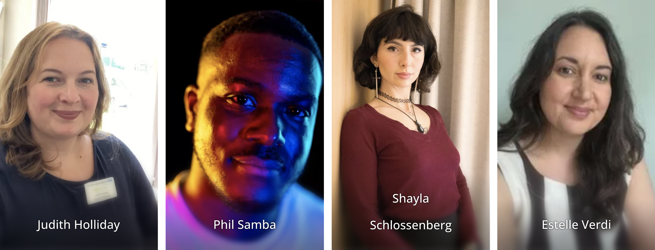 Four profile photographs of the researchers, each looking into the camera.